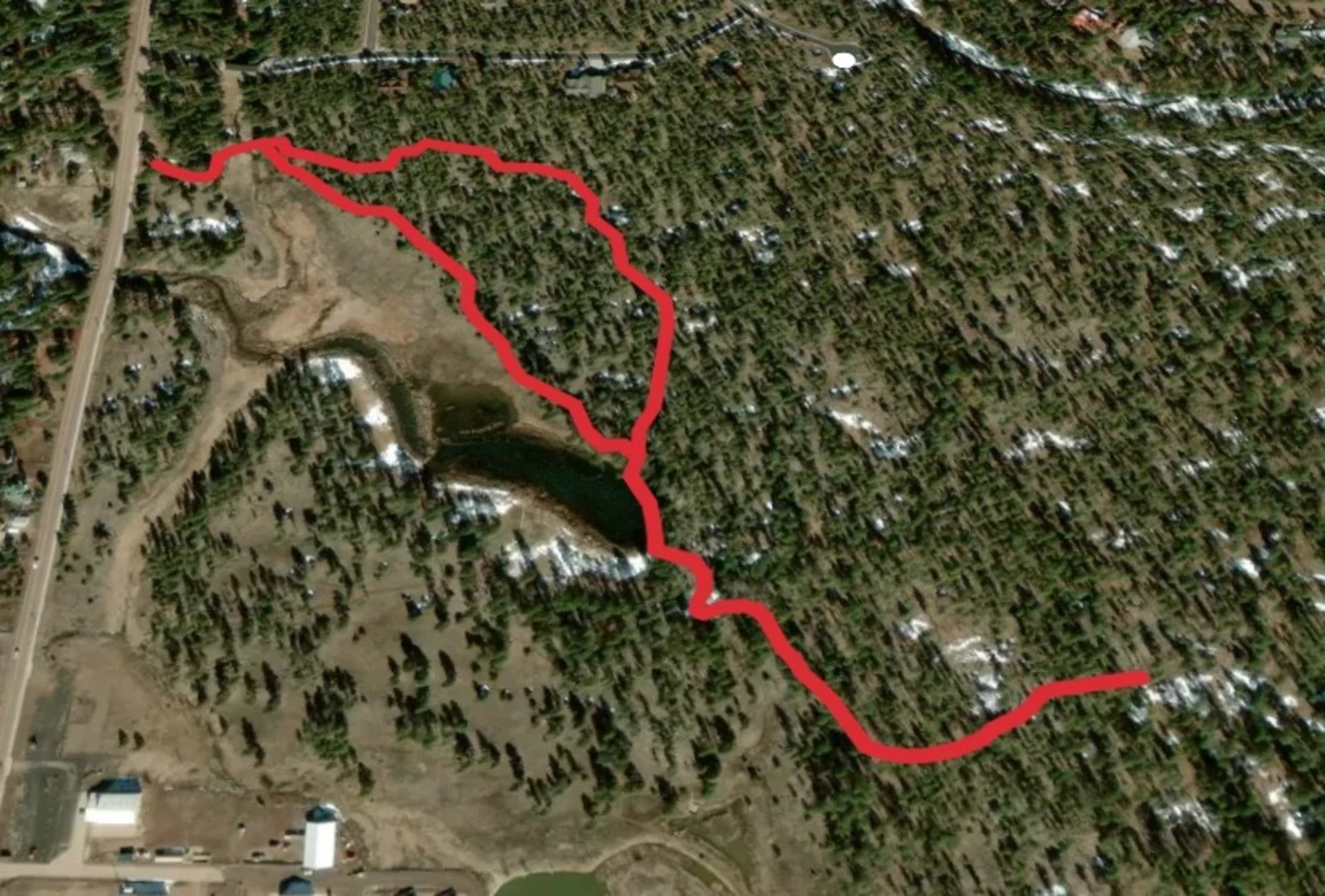 An image depicting the trail South Big Springs Connector Trail via Bog Springs Loop Trail and its surrounding area.