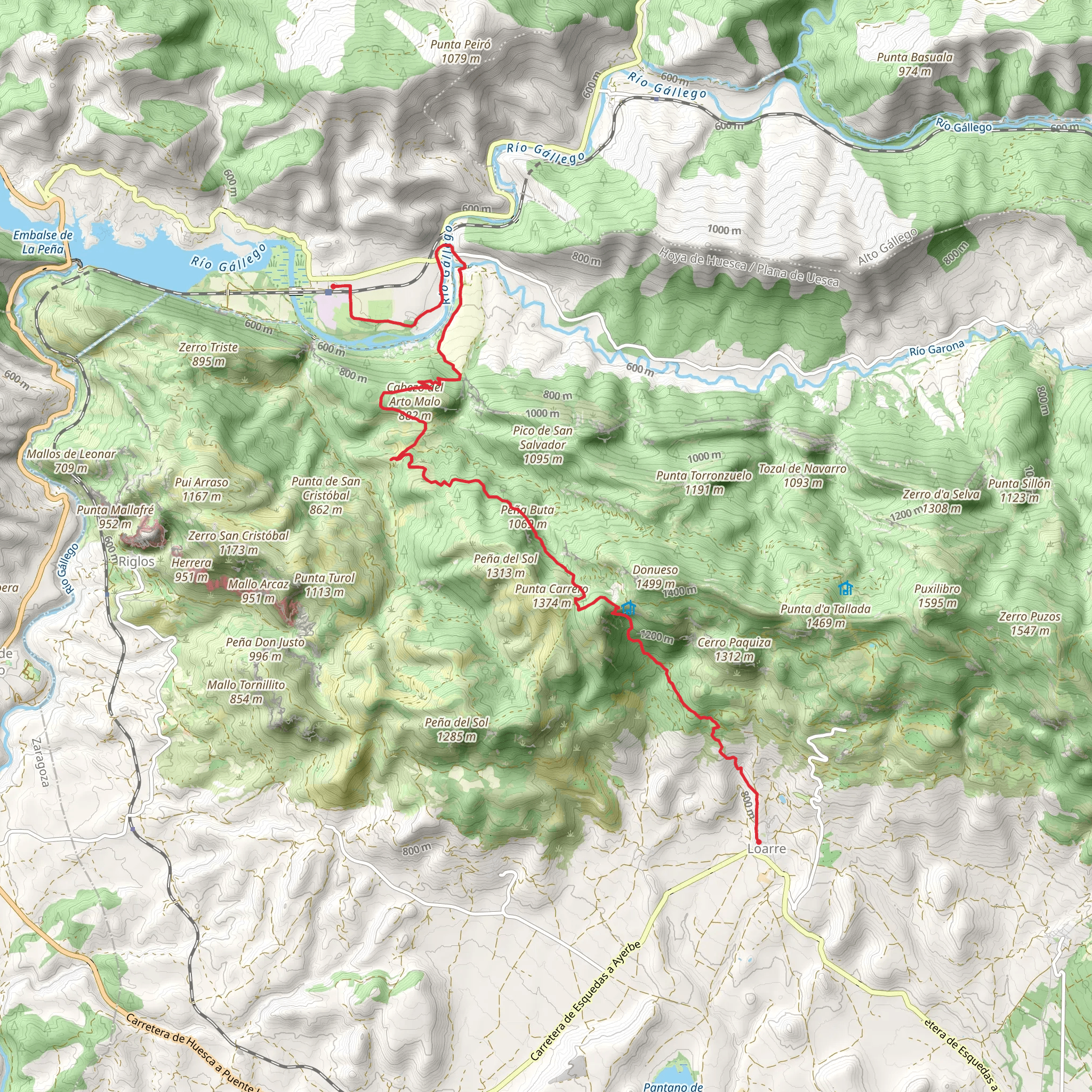 Loarre - La Peña Station PR HU 96 mobile static map