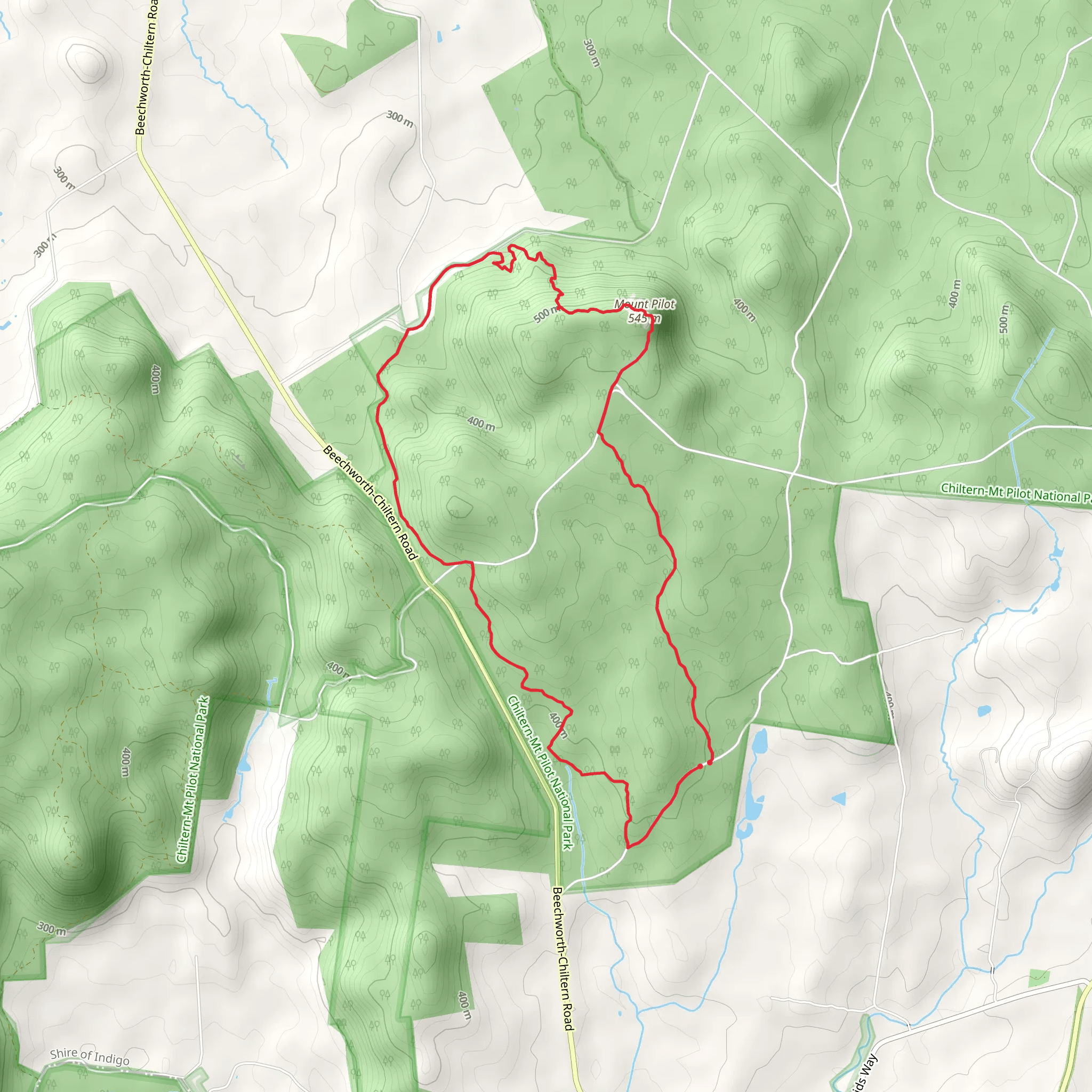Mount Pilot Trail mobile static map