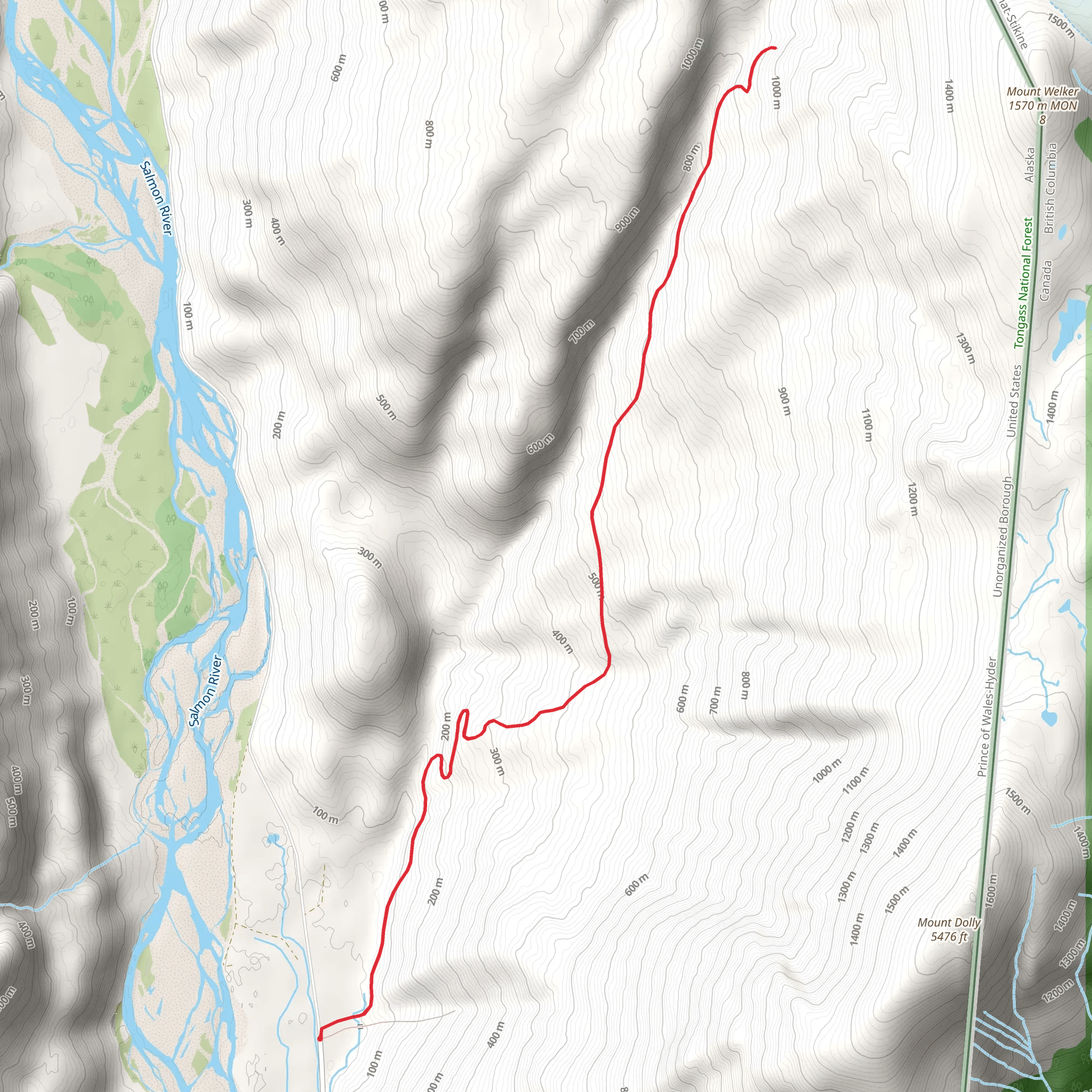 Mount Welker via Titan Trail mobile static map