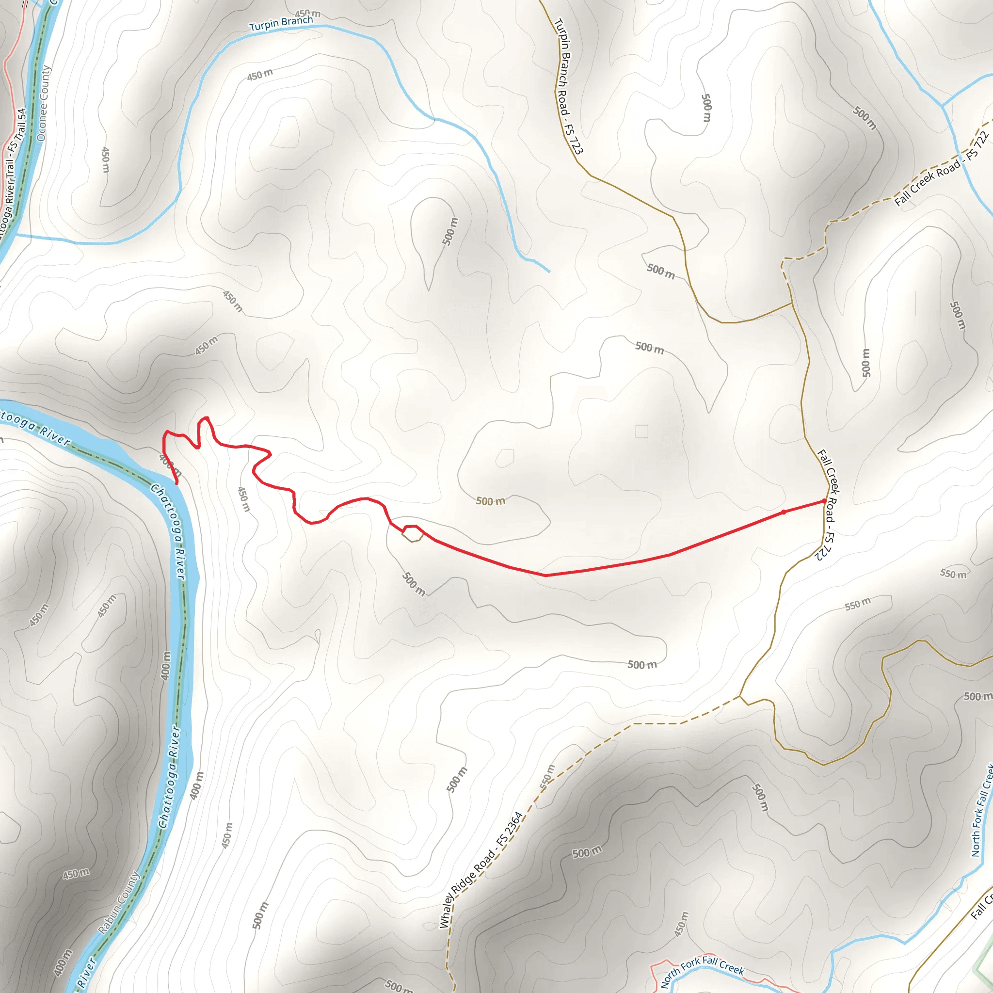 Fall Creek Portage Trail mobile static map