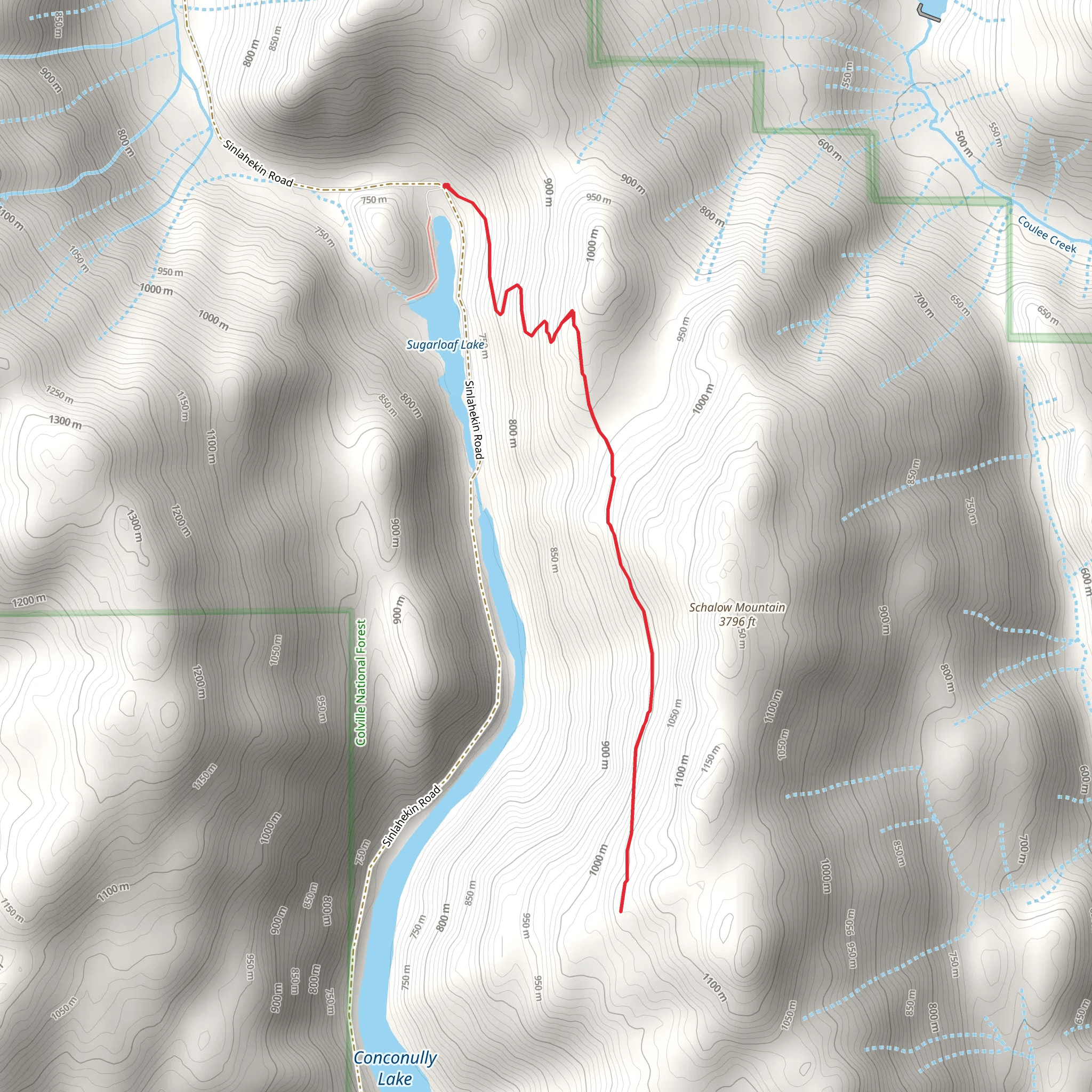 Schalow Mountain Trail mobile static map