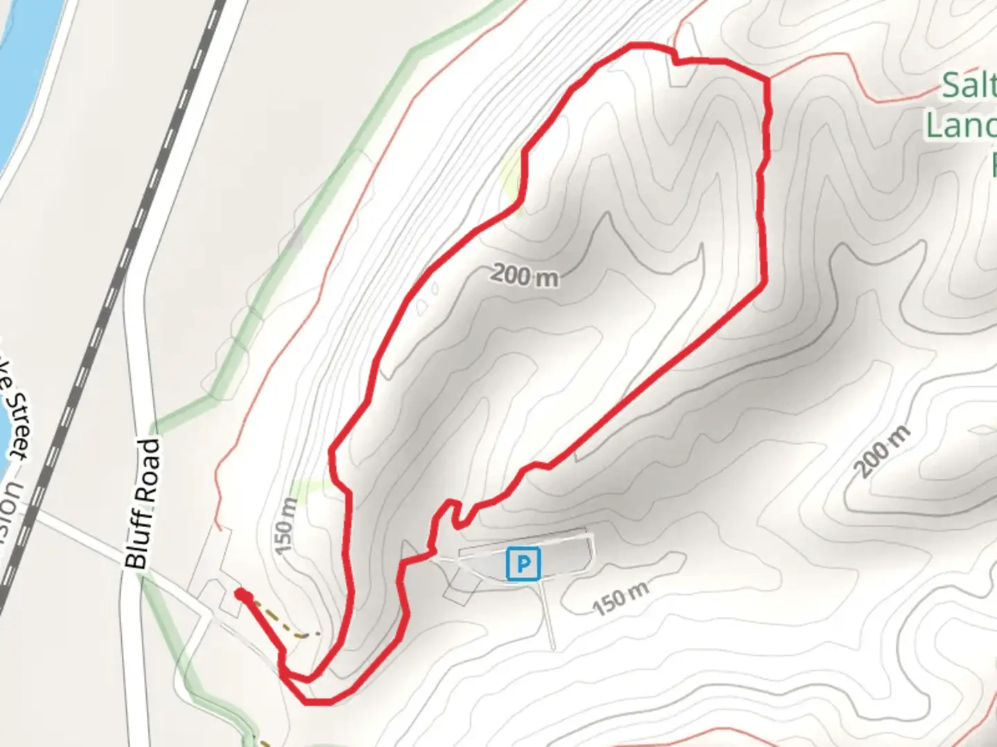 An image depicting the trail Salt Lick Point Trail Loop and its surrounding area.