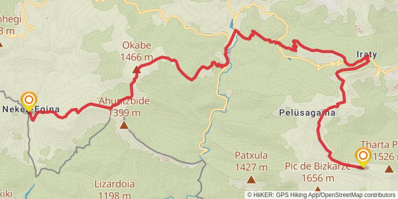 Haute Randonnée Pyrénéenne stage 8 Map