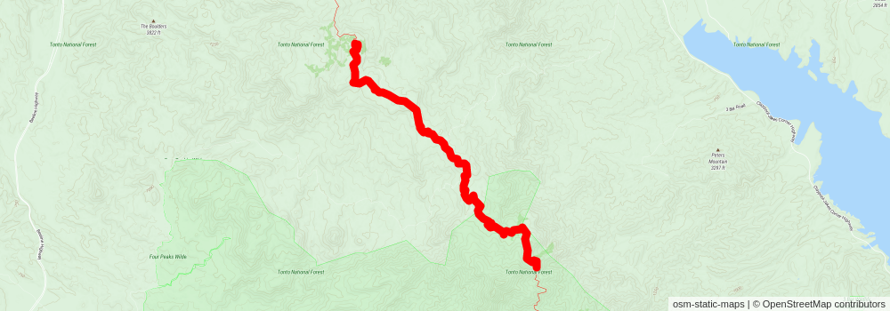Southwestern Horseshoe Trail stage 87 Map