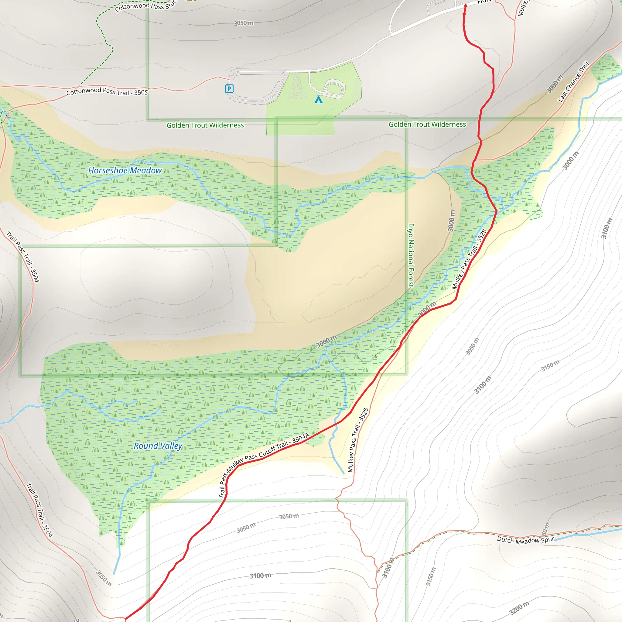 Mulkey Pass - Trail Pass Cutoff Trail mobile static map