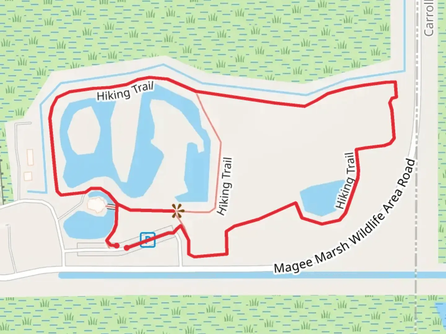 An image depicting the trail Magee Marsh Wildlife Area Road Loop and its surrounding area.