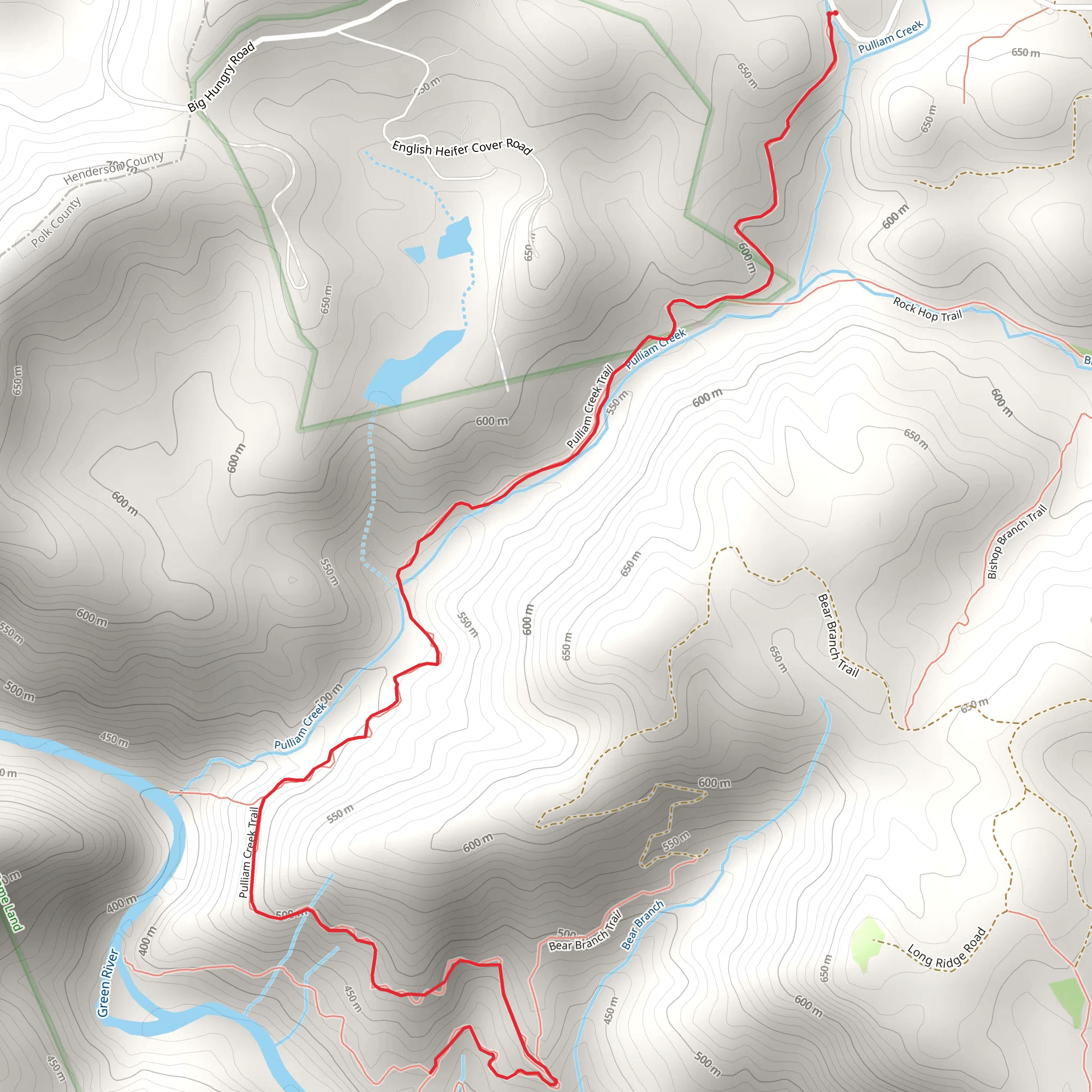 Pulliam Creek Trail mobile static map