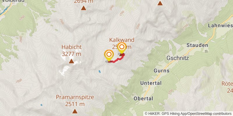 Stubai High Trail spur 1 Map