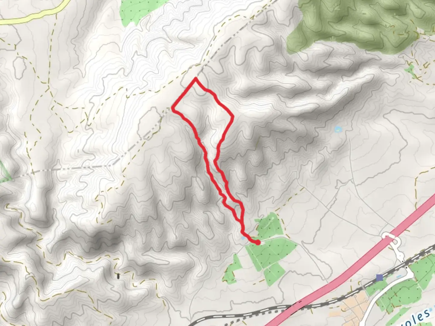 An image depicting the trail Barranc els Molars PR CV 305 and its surrounding area.
