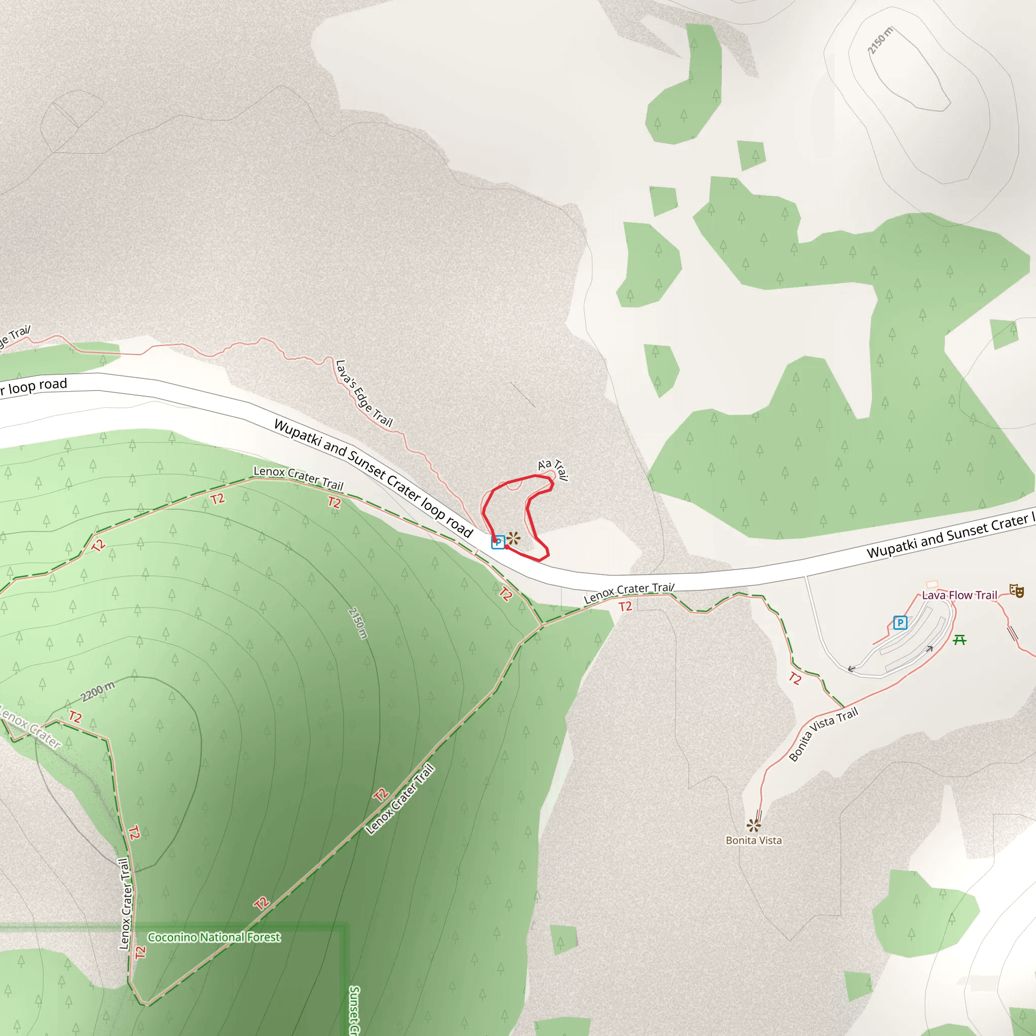 A'a Loop Trail mobile static map