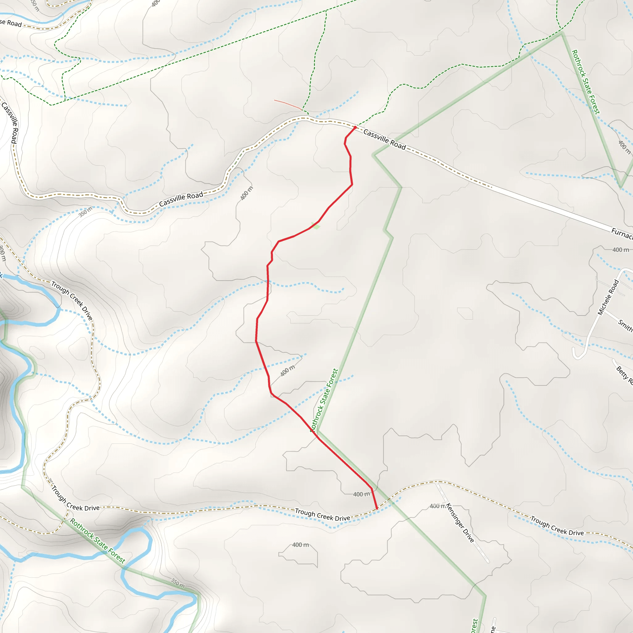 Old Elias Trail mobile static map