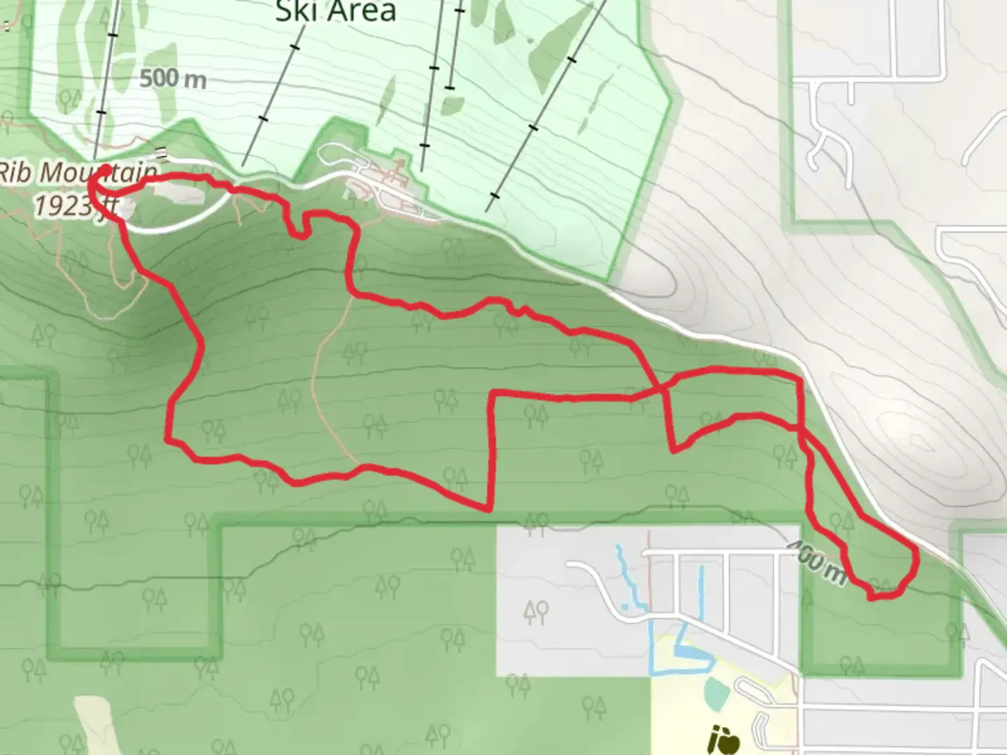 An image depicting the trail Rib Mountain - Yellow Trail and its surrounding area.