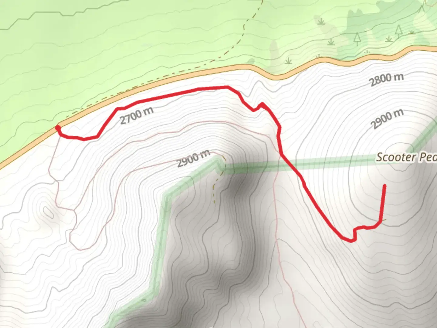 An image depicting the trail Scooter Peak Trail and its surrounding area.
