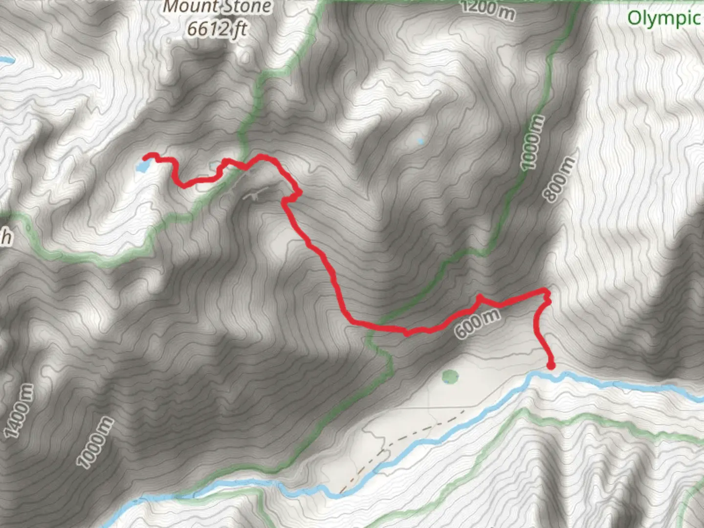 An image depicting the trail Lake of the Angels via Putvin Trail and its surrounding area.