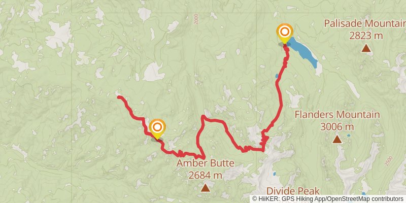 Elephant Mountain and Storm Castle Ridge via Blackmore Trail stage 4 Map