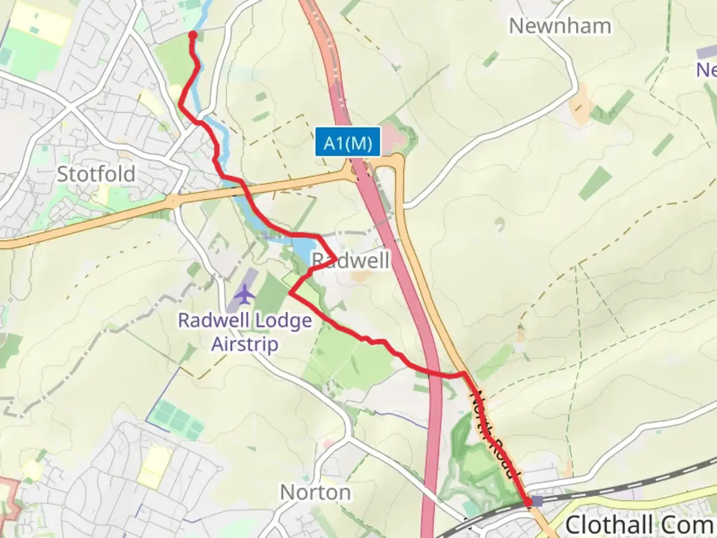 An image depicting the trail Baldock Walk and its surrounding area.