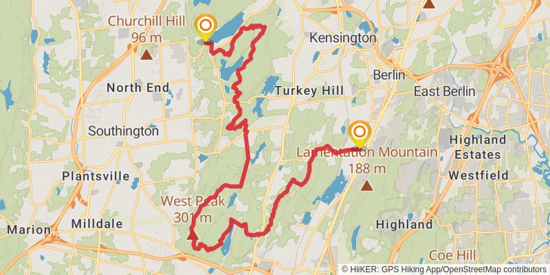 New England Trail stage 13 Map