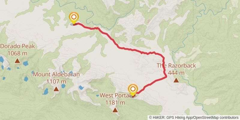 Western Arthur Traverse stage 4 Map