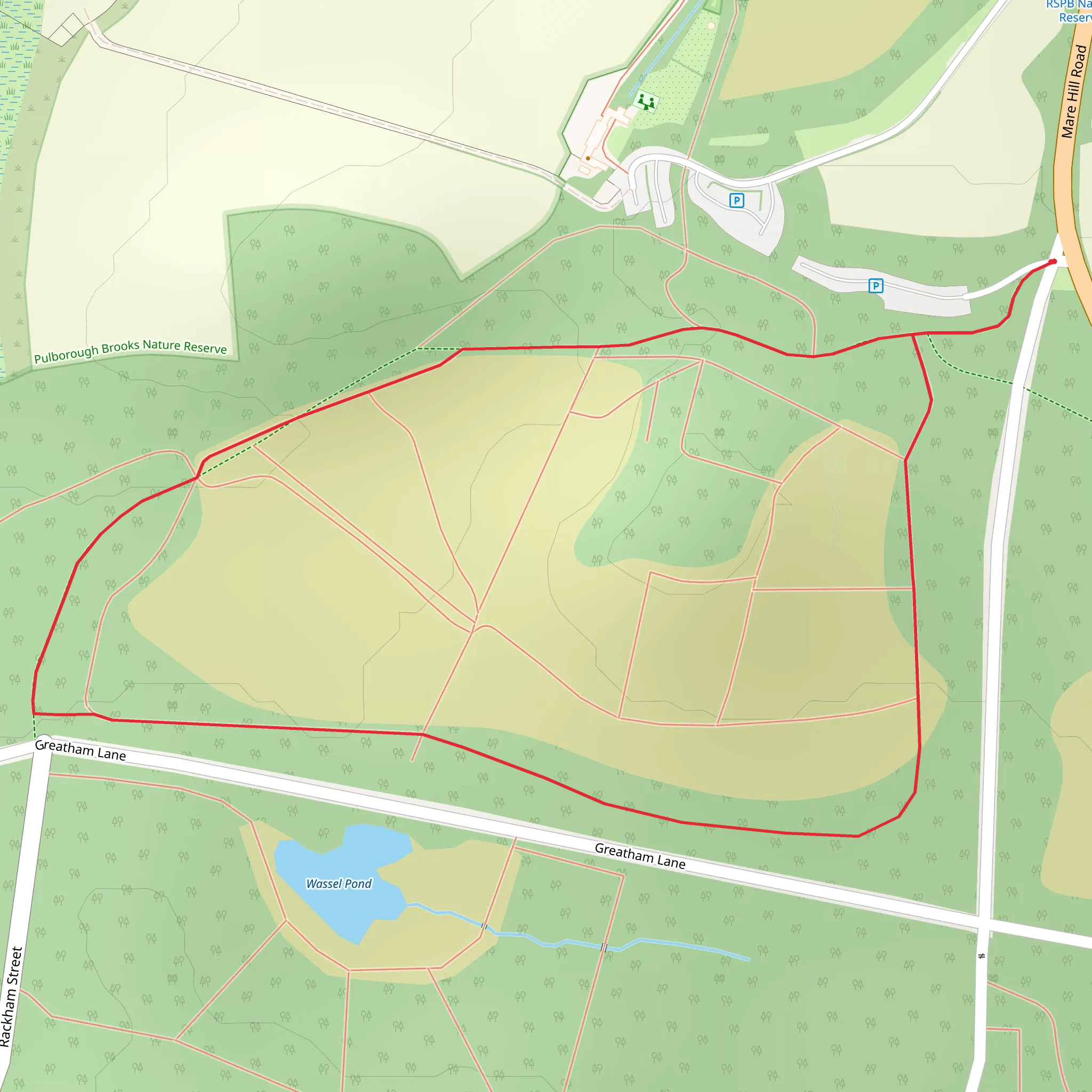 Wiggonholt Common Loop mobile static map