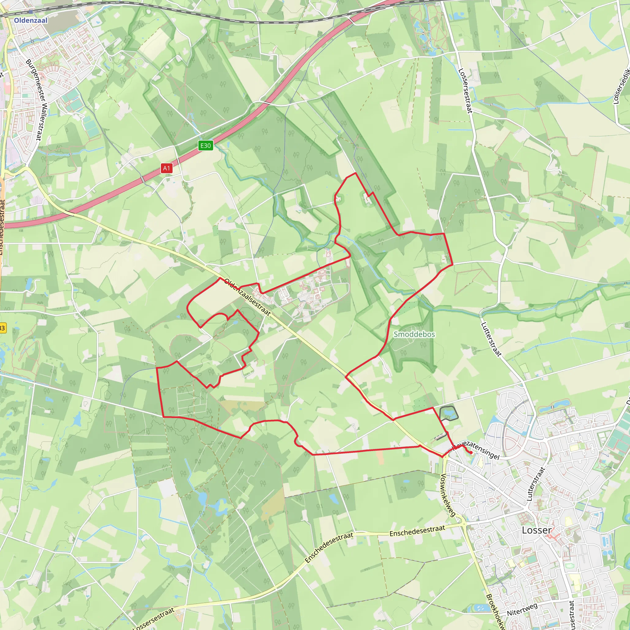 Hillingenpad and Snippert Weg mobile static map