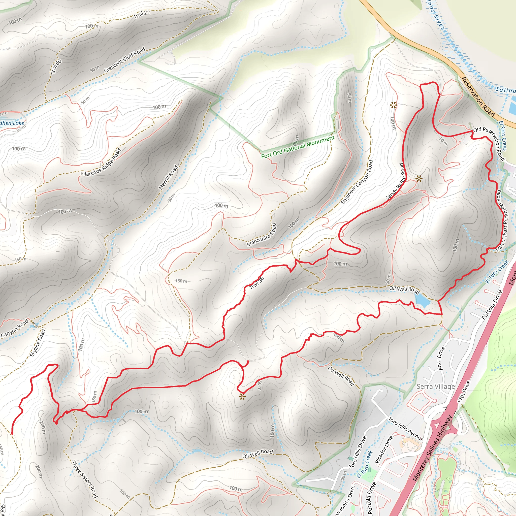 Creekside Loop mobile static map