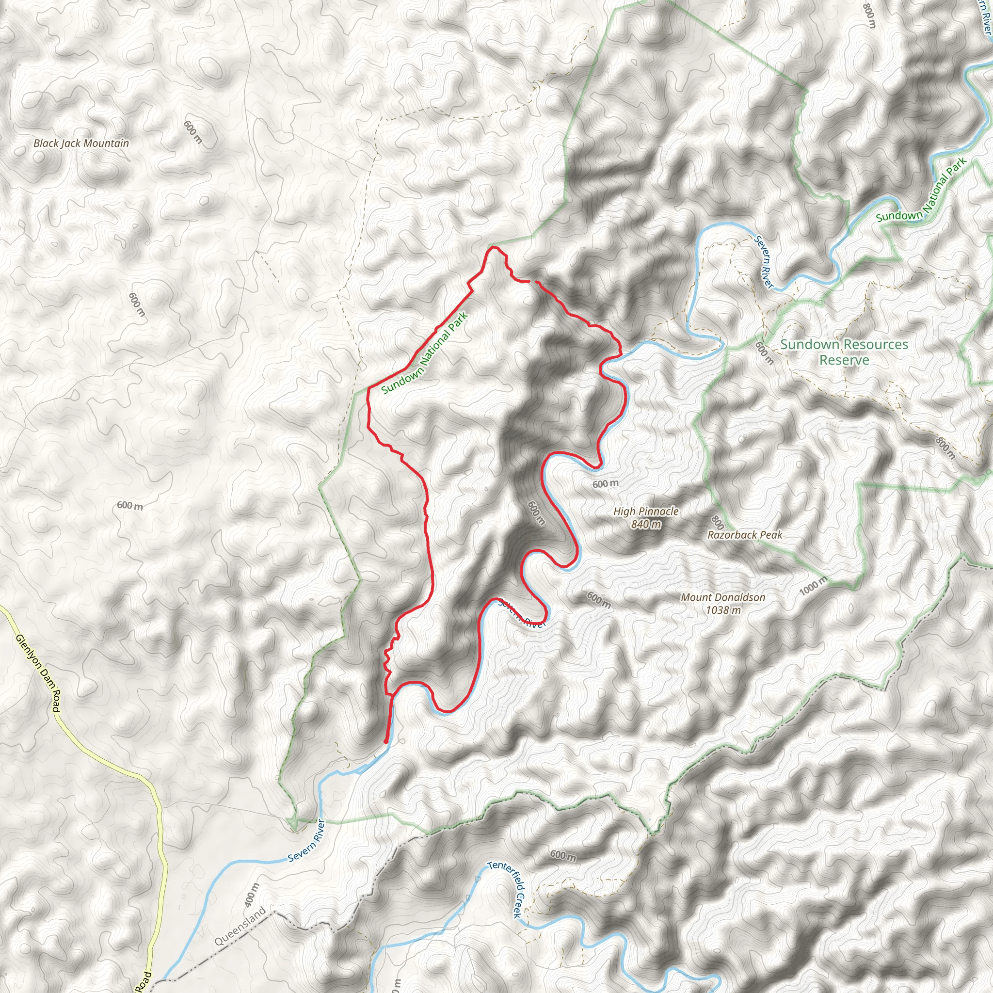 Blue Gorge - Ooline Creek Circuit Track mobile static map