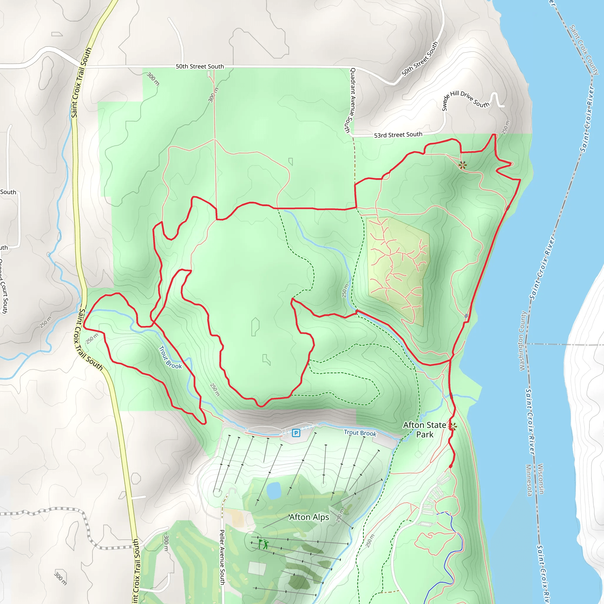 Saint Croix River and Afton State Park via Prairie Loop mobile static map