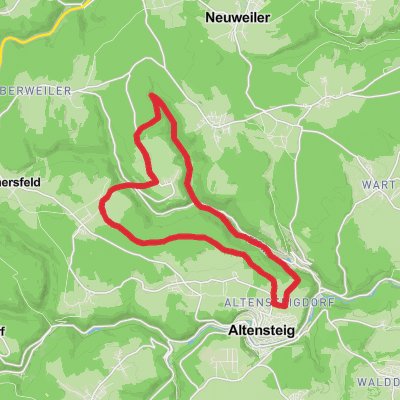 Altensteig and Hornberg Loop mobile static map