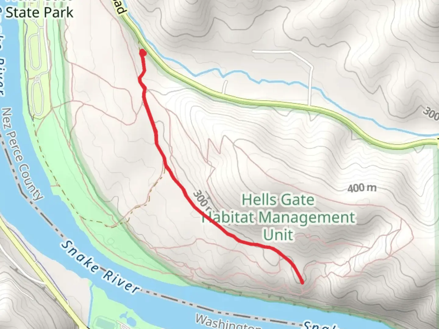 An image depicting the trail Charlie's Peak and its surrounding area.