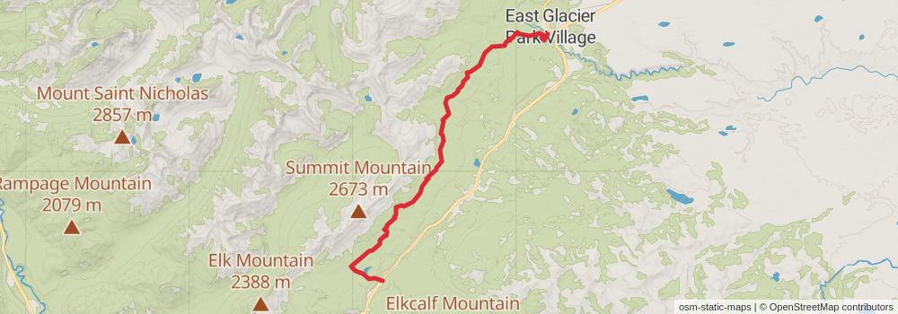 American Perimeter Trail - Rocky Mountains Primary stage 142 Map