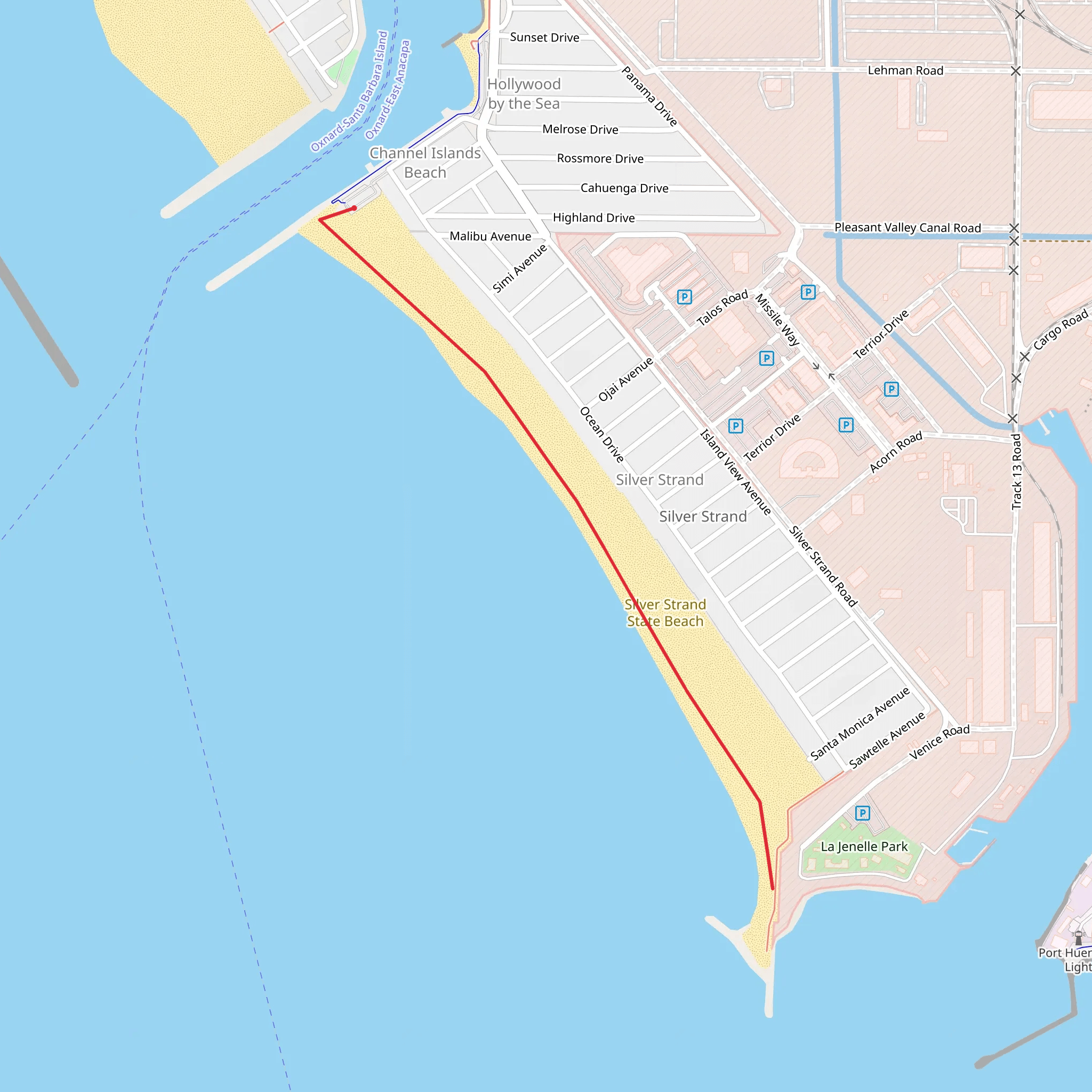 Port Hueneme mobile static map
