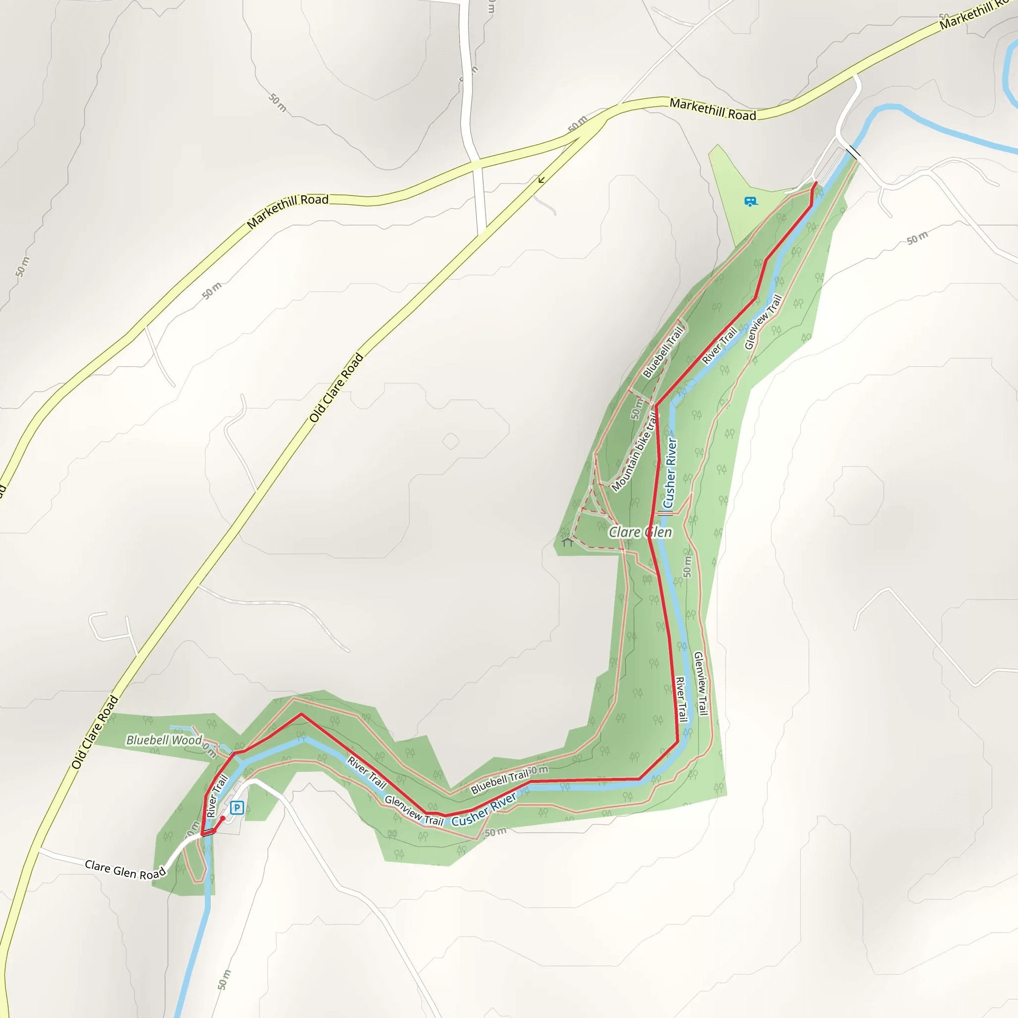 Clare Glen mobile static map