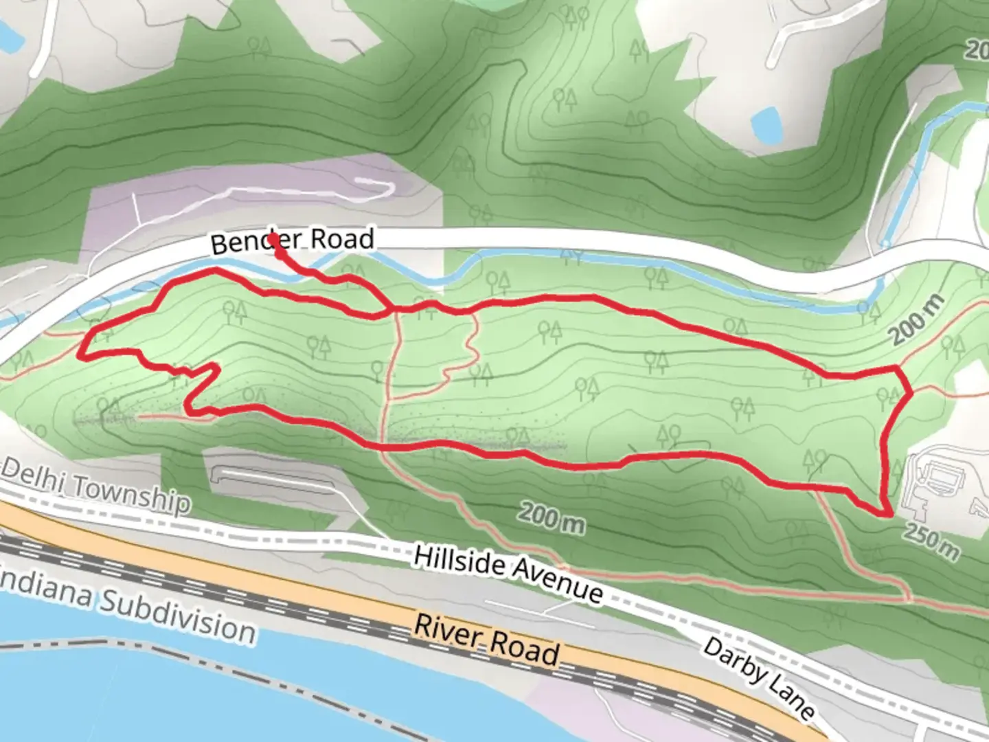 An image depicting the trail North Paw Paw Gap and Ridge Loop Trail and its surrounding area.
