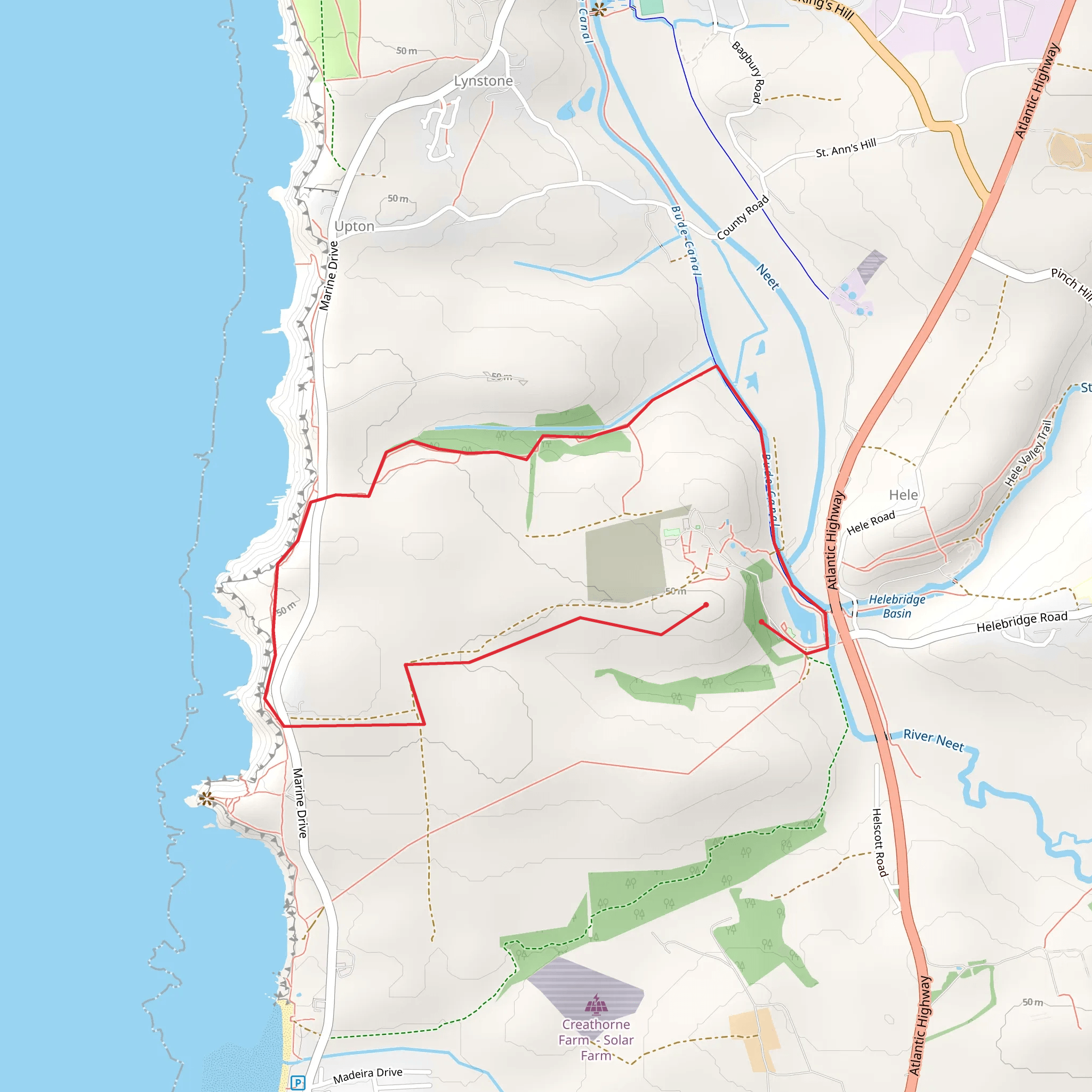 Whalesborough Farm - The Kingfisher Walk mobile static map