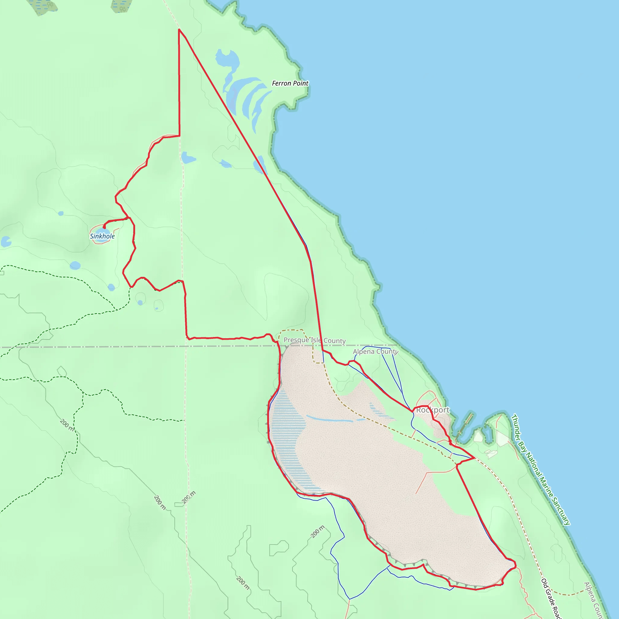 Rockport State Recreation Area Loop mobile static map
