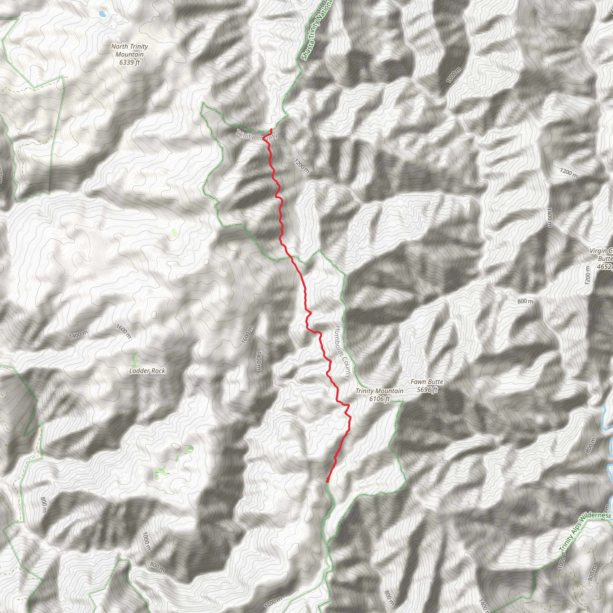 Lipps Camp Trail via Horse Ridge Trail mobile static map
