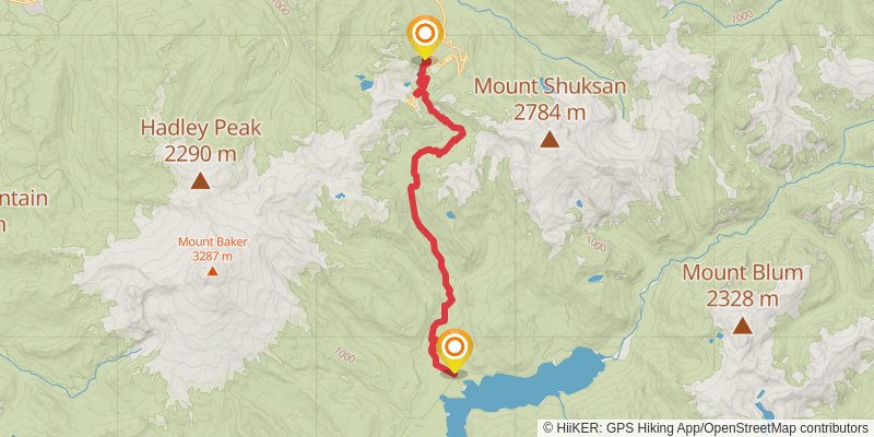 Pacific Northwest Trail stage 45 Map