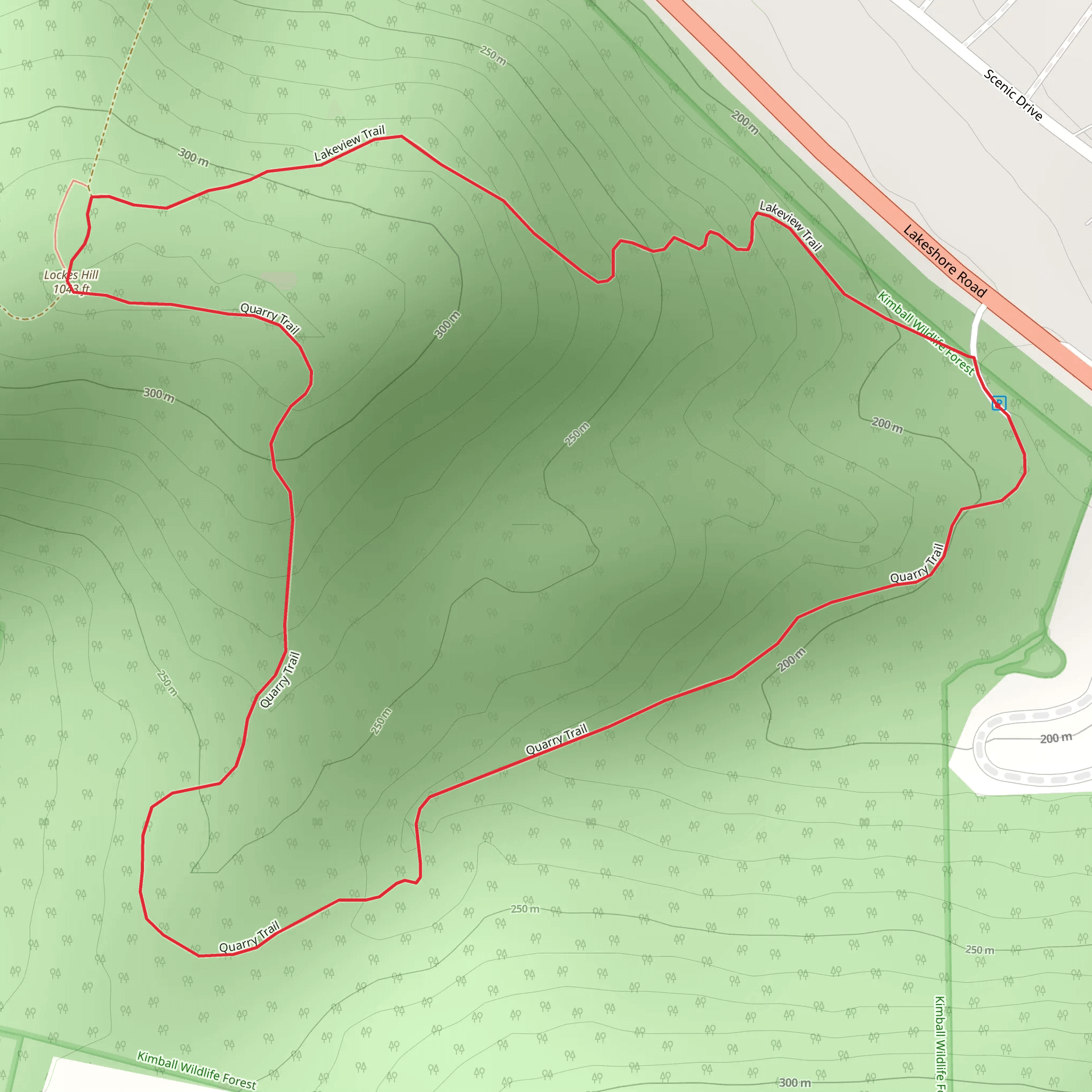 Lockes Hill Loop via Quarry Trail mobile static map