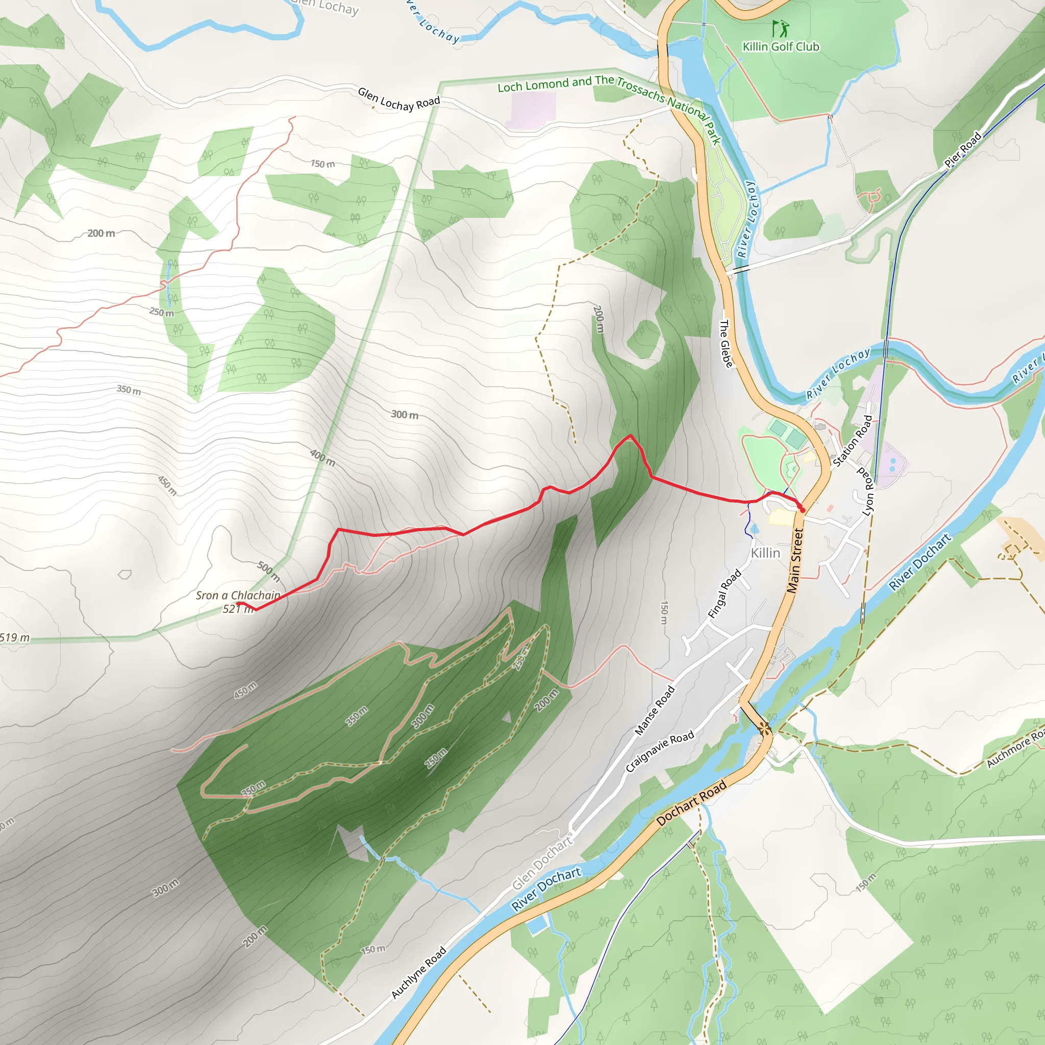 Sron A' Chlachain mobile static map