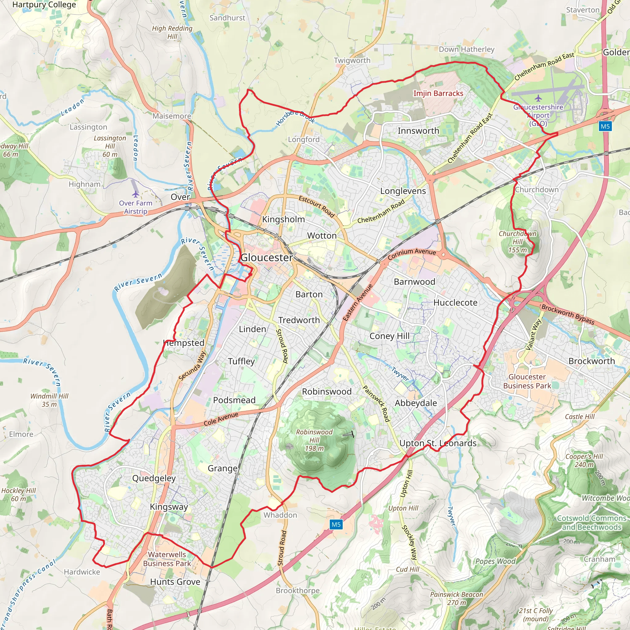 Glevum Way mobile static map