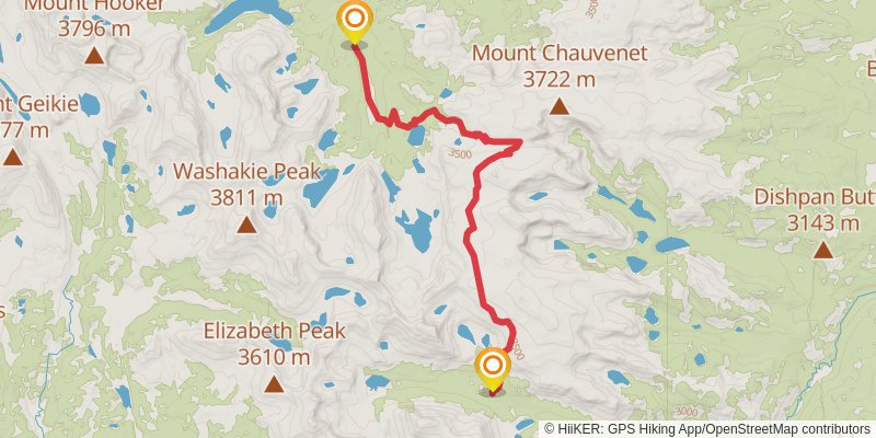 Cirque of the Towers Loop stage 2 Map