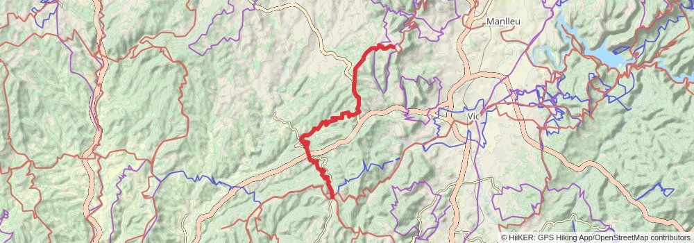 GR 3 Central Path of Catalonia stage 30 Map
