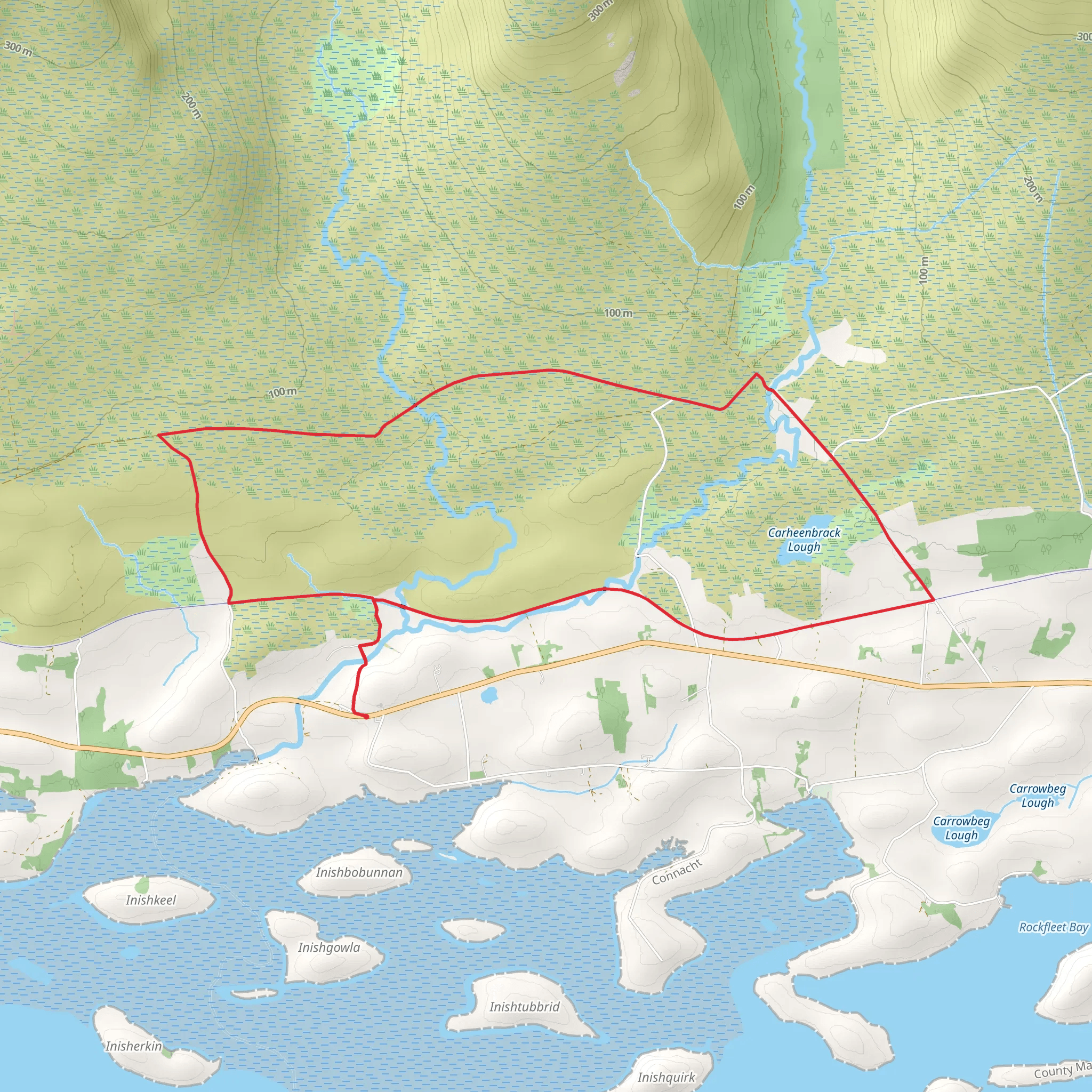 Burrishoole Loop - Tiernaur Knockbreaga Loop mobile static map