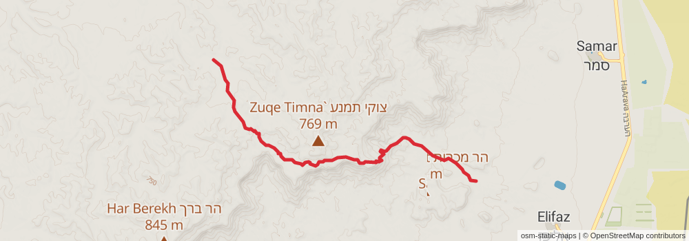 Israel National Trail stage 53 Map