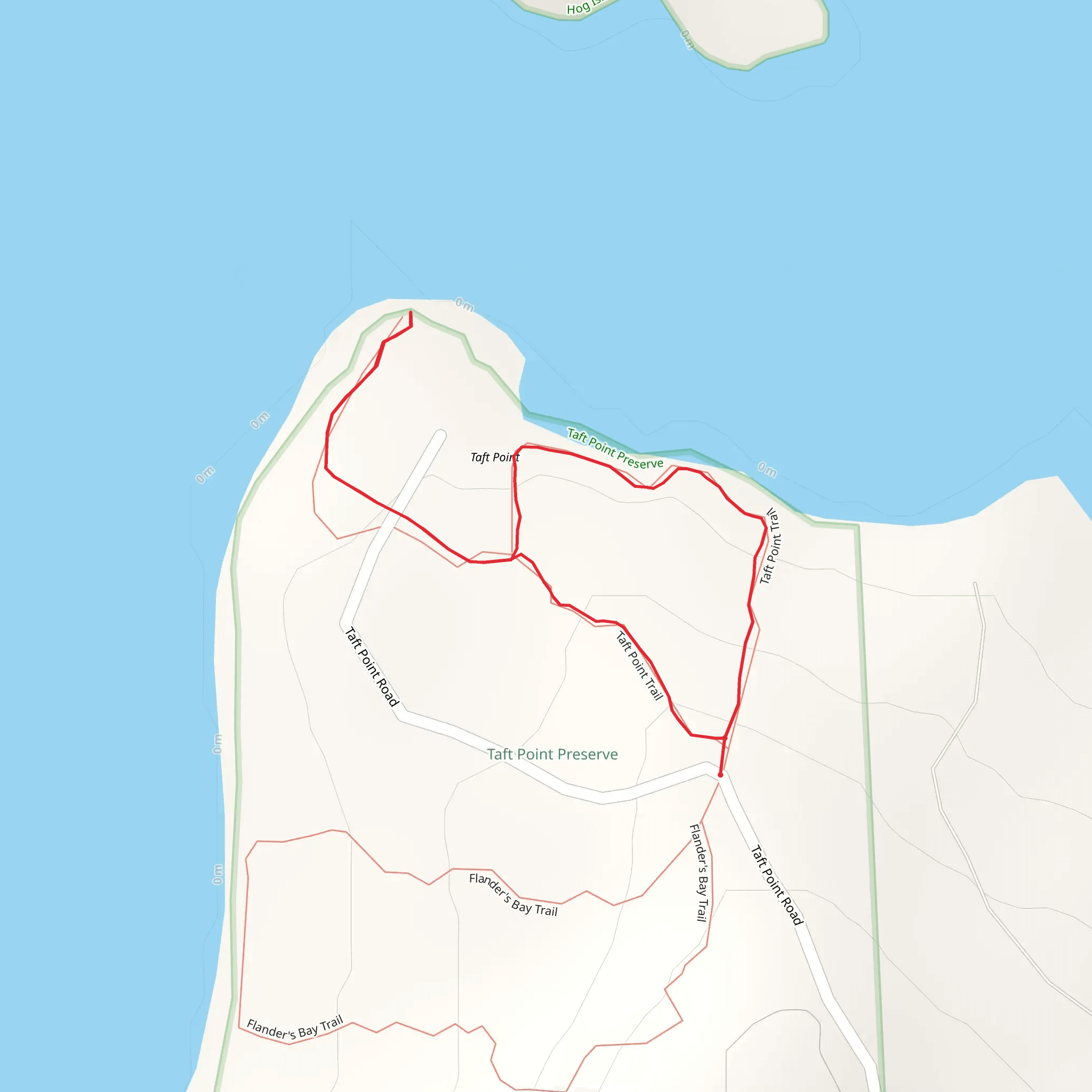 Taft Point Road Loop mobile static map