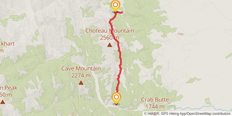 Clary Coulee Trail stage 2 Map