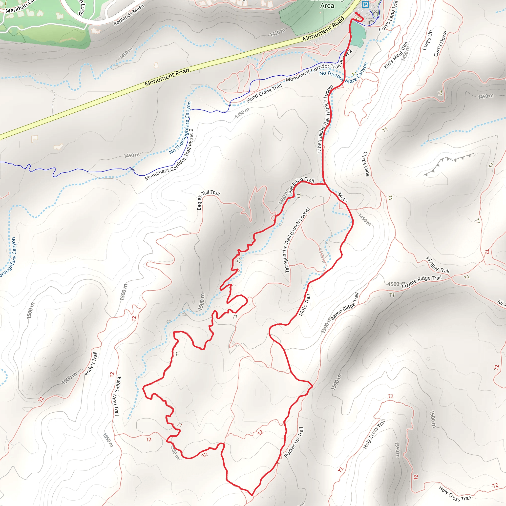 Pet-E-Kes Trail, High Noon Trail and Moto Trail Loop mobile static map
