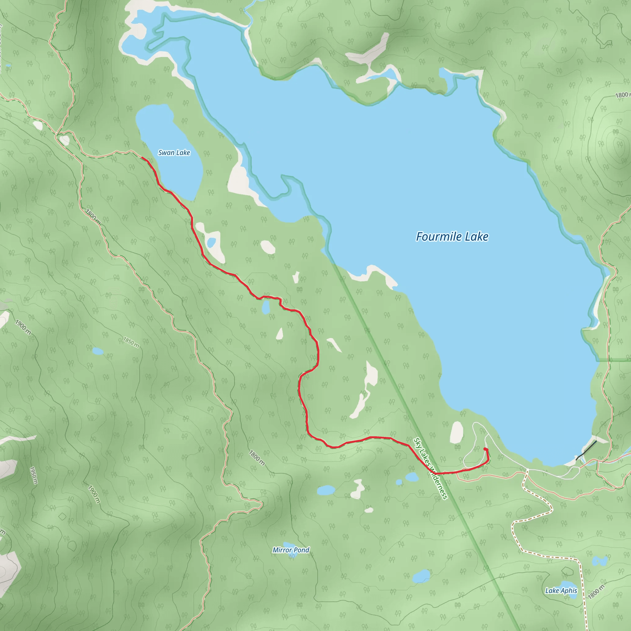 Swan Lake mobile static map