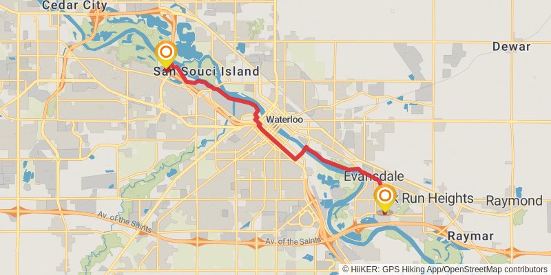 American Discovery Trail North Route stage 137 Map